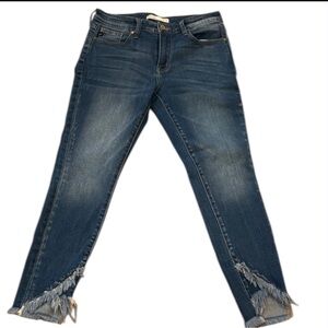 Kan Can jeans Classic Blue Frayed Hem